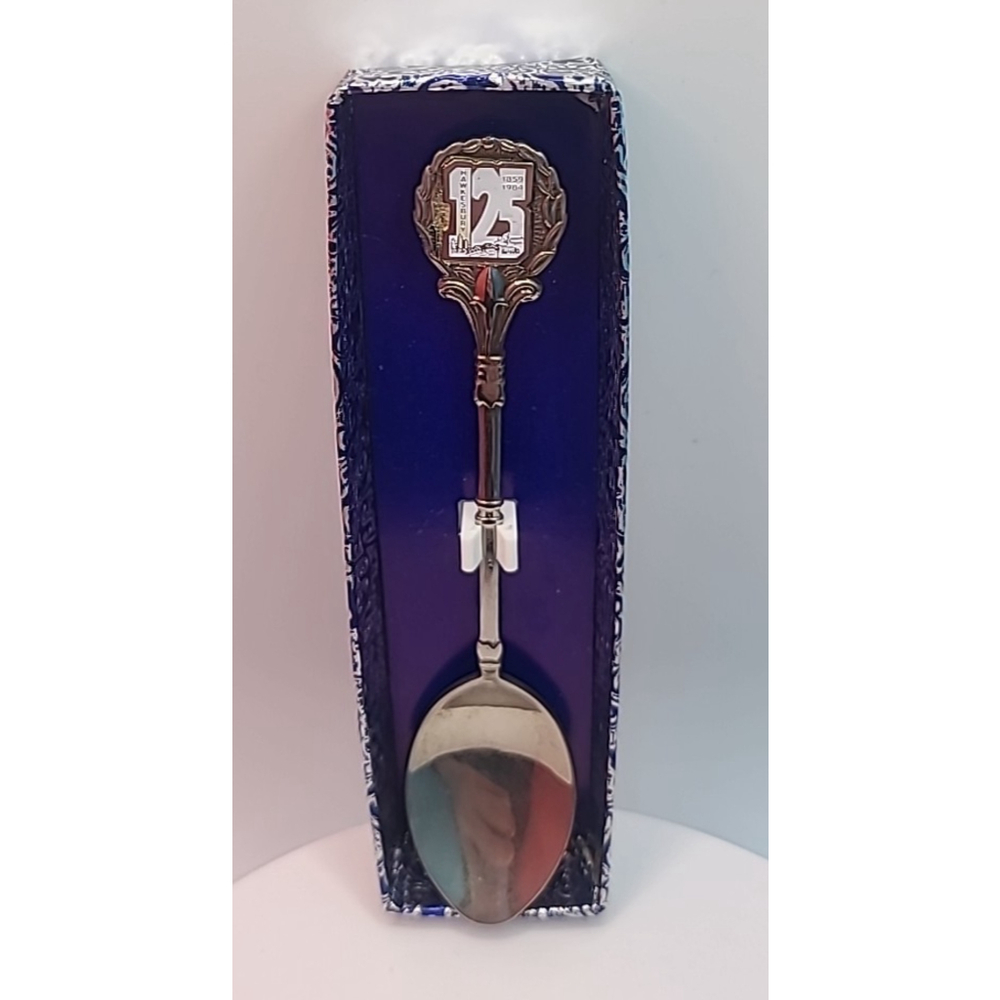 Hawkesbury Ontario Canada Silver Plated Spoon Vintage 80's 125th 1859-1984